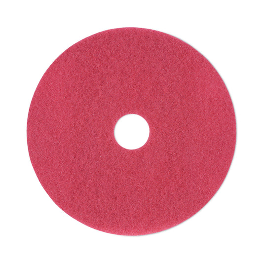 BWK4019RED Buffing Floor Pads, 19" Diameter, Red, 5/carton