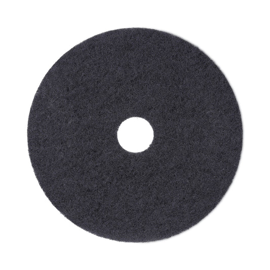 BWK4019BLA Stripping Floor Pads, 19" Diameter, Black, 5/carton
