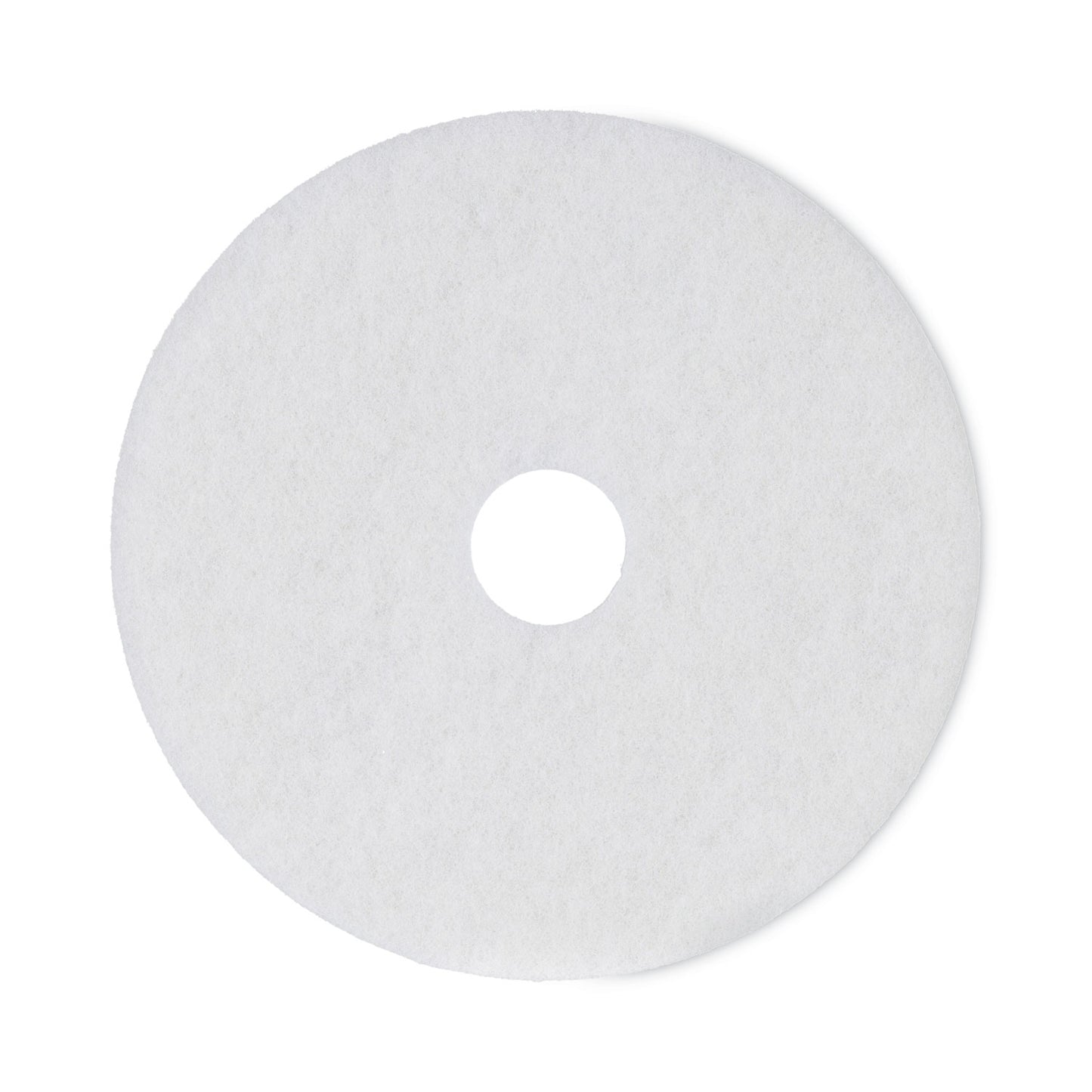 BWK4018WHI Polishing Floor Pads, 18" Diameter, White, 5/carton