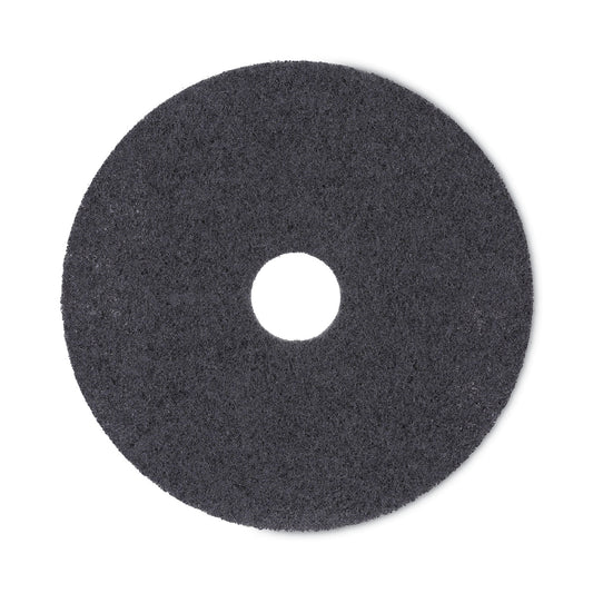 BWK4017HIP High Performance Stripping Floor Pads, 17" Diameter, Black, 5/carton