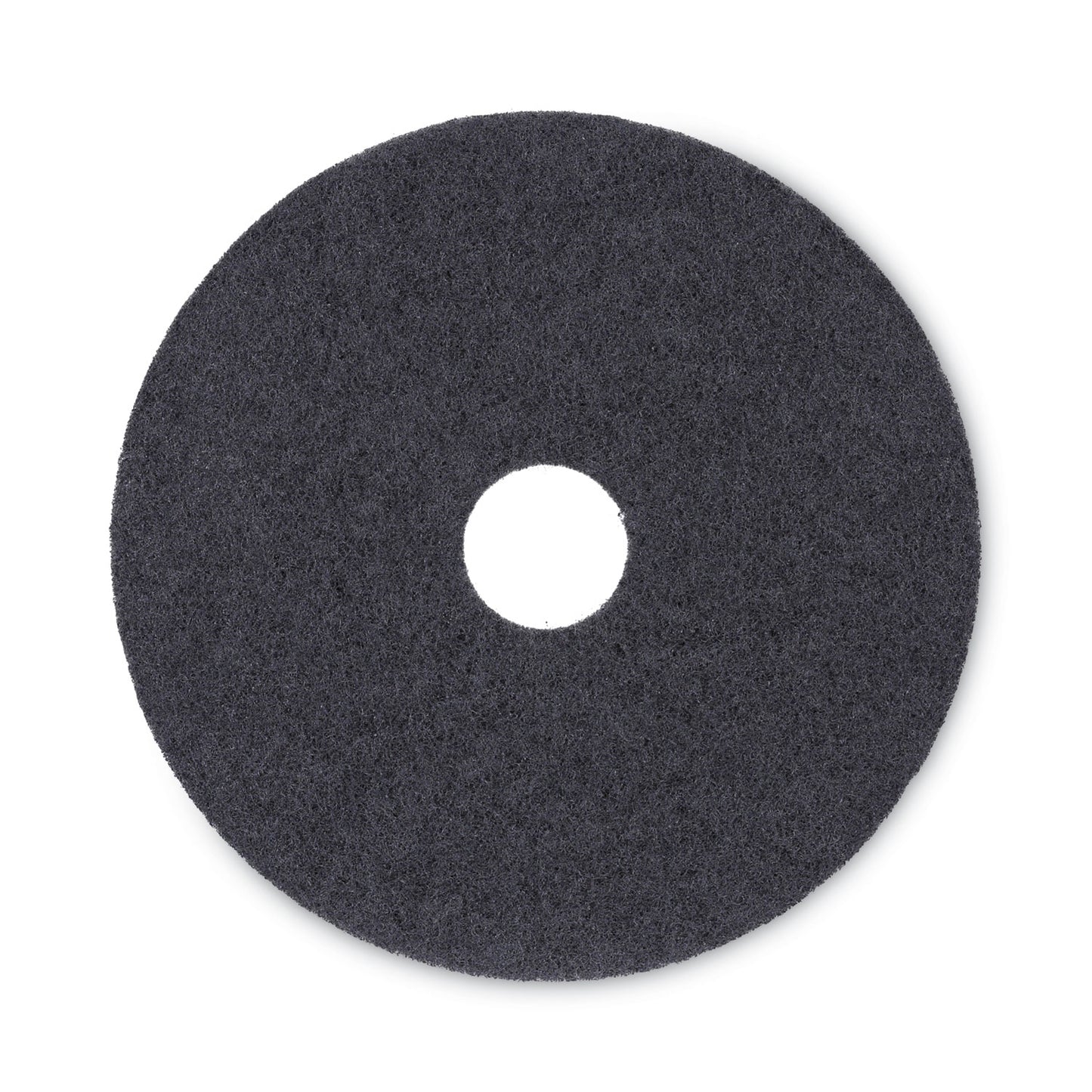 BWK4017BLA Stripping Floor Pads, 17" Diameter, Black, 5/carton