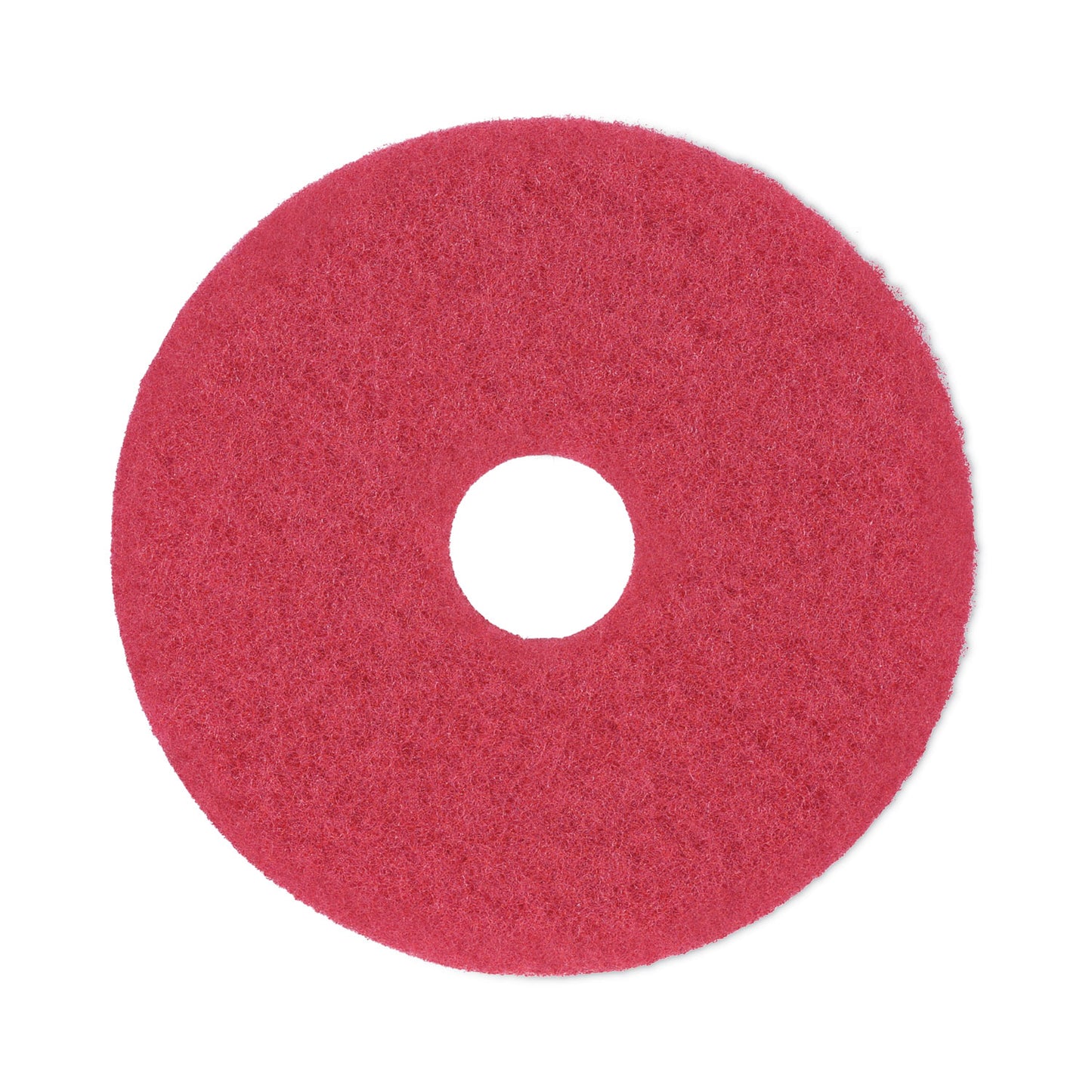 BWK4014RED Buffing Floor Pads, 14" Diameter, Red, 5/carton