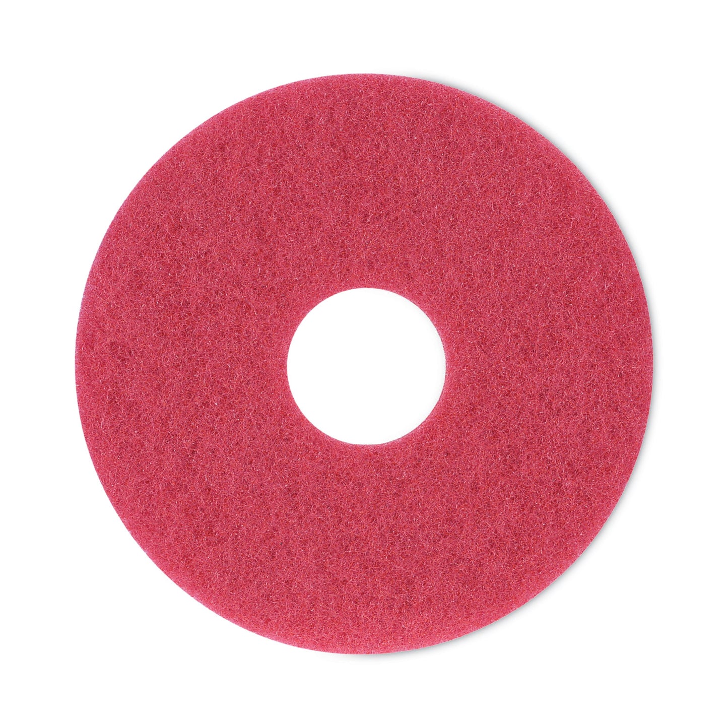 BWK4012RED Buffing Floor Pads, 12" Diameter, Red, 5/carton