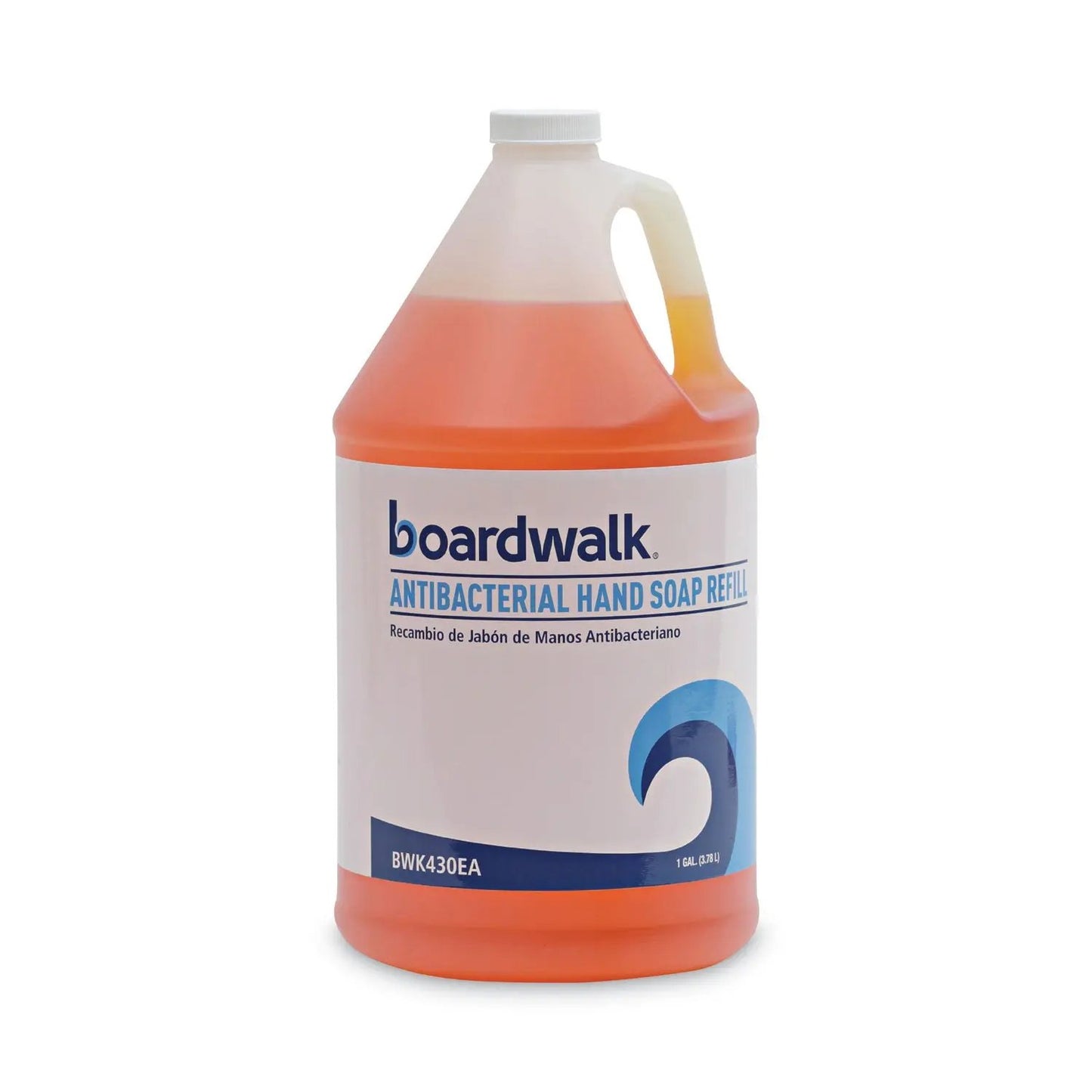 BWK430CT Antibacterial Liquid Soap Refill, Clean Scent, 1 gal Bottle, 4/Carton Boardwalk