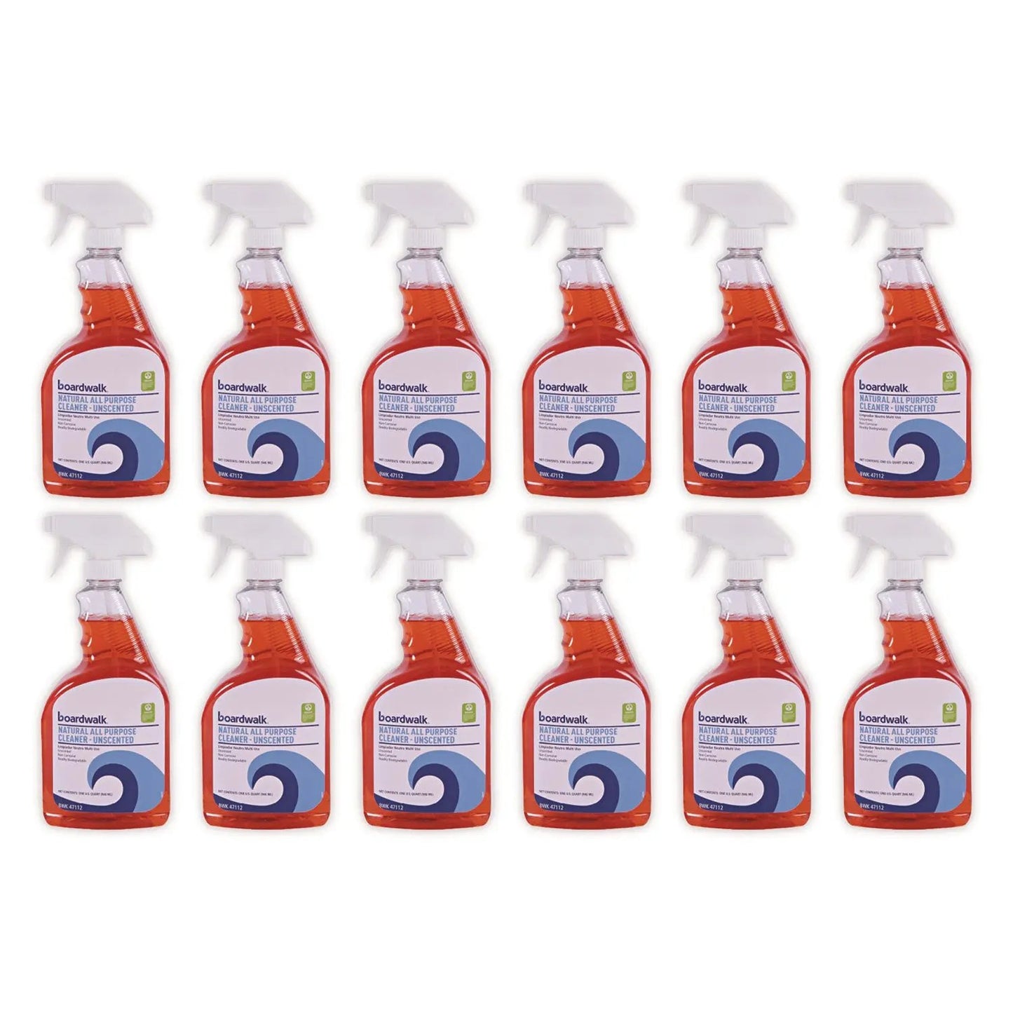 BWK47112 Natural All Purpose Cleaner, Unscented, 32 Oz Spray Bottle, 12/carton Boardwalk