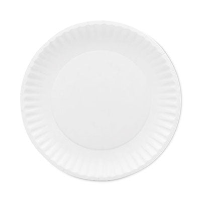 AJMCP7AJ008125A Premium Coated Paper Plates, 7" dia, White, 125/Pack, 8 Packs/Carton
