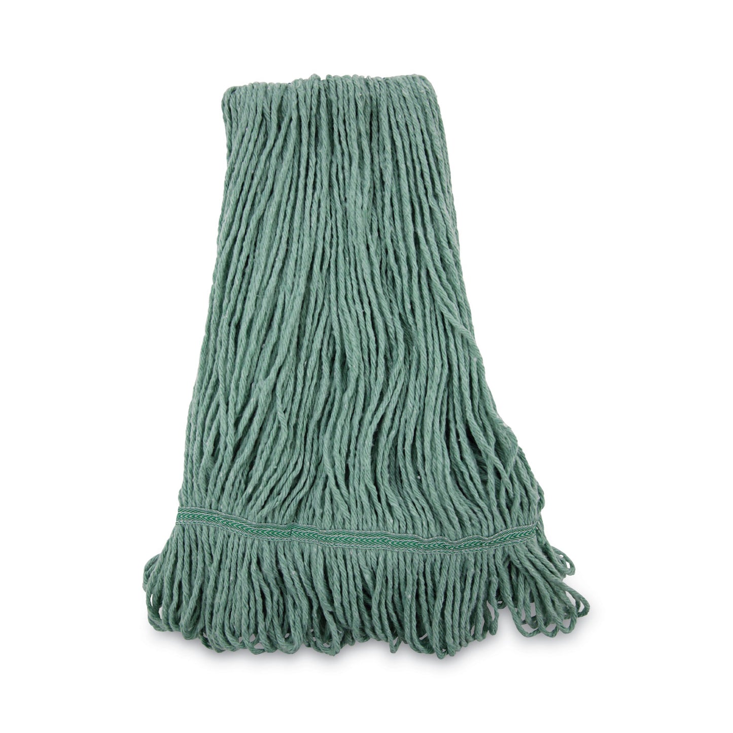 BWK502GNNB Narrowband Looped-End Mop Head, Premium Standard Head, Cotton/Rayon Fiber, Medium, Green, 12/Carton