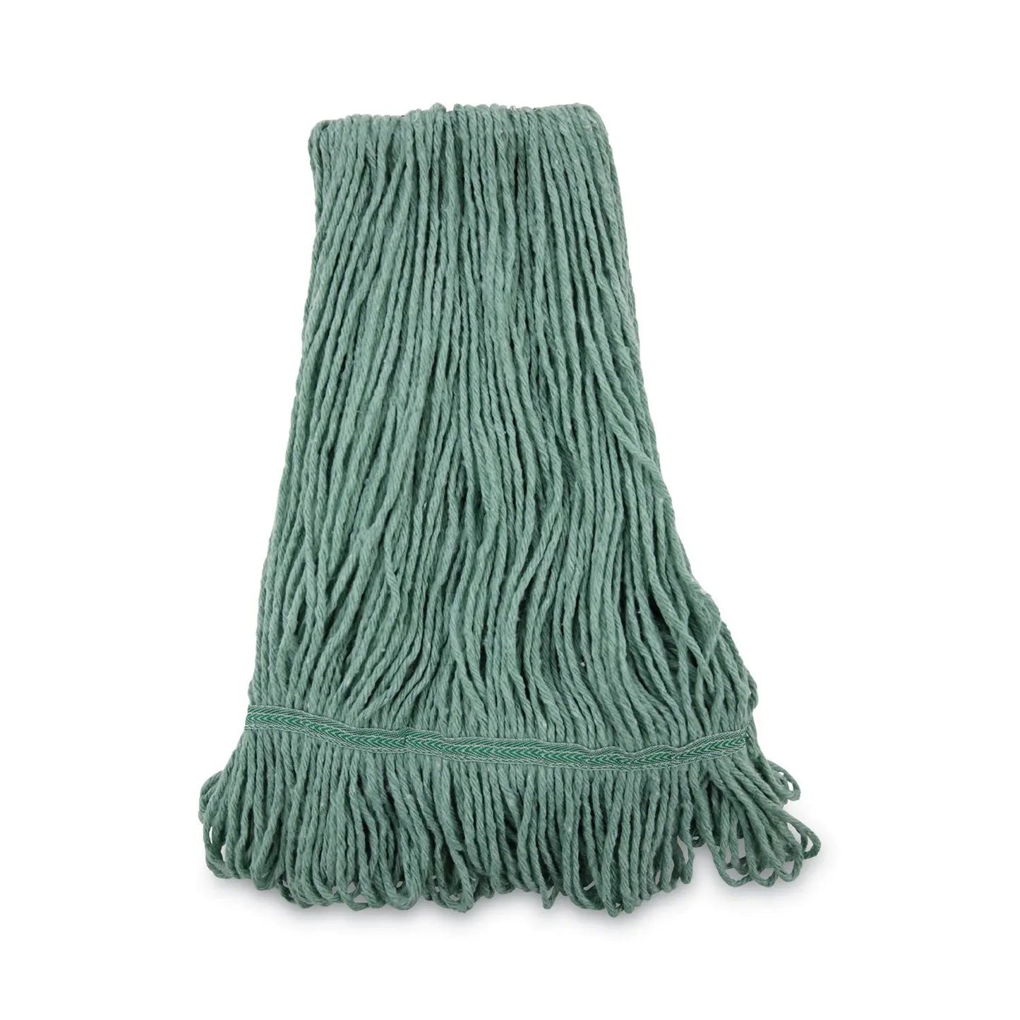 BWK502GNNB Narrowband Looped-End Mop Head, Premium Standard Head, Cotton/Rayon Fiber, Medium, Green, 12/Carton Boardwalk
