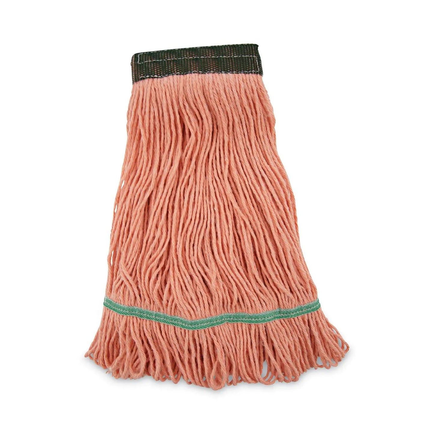 BWK502OR Super Loop Wet Mop Head, Cotton/synthetic Fiber, 5" Headband, Medium Size, Orange, 12/carton Boardwalk