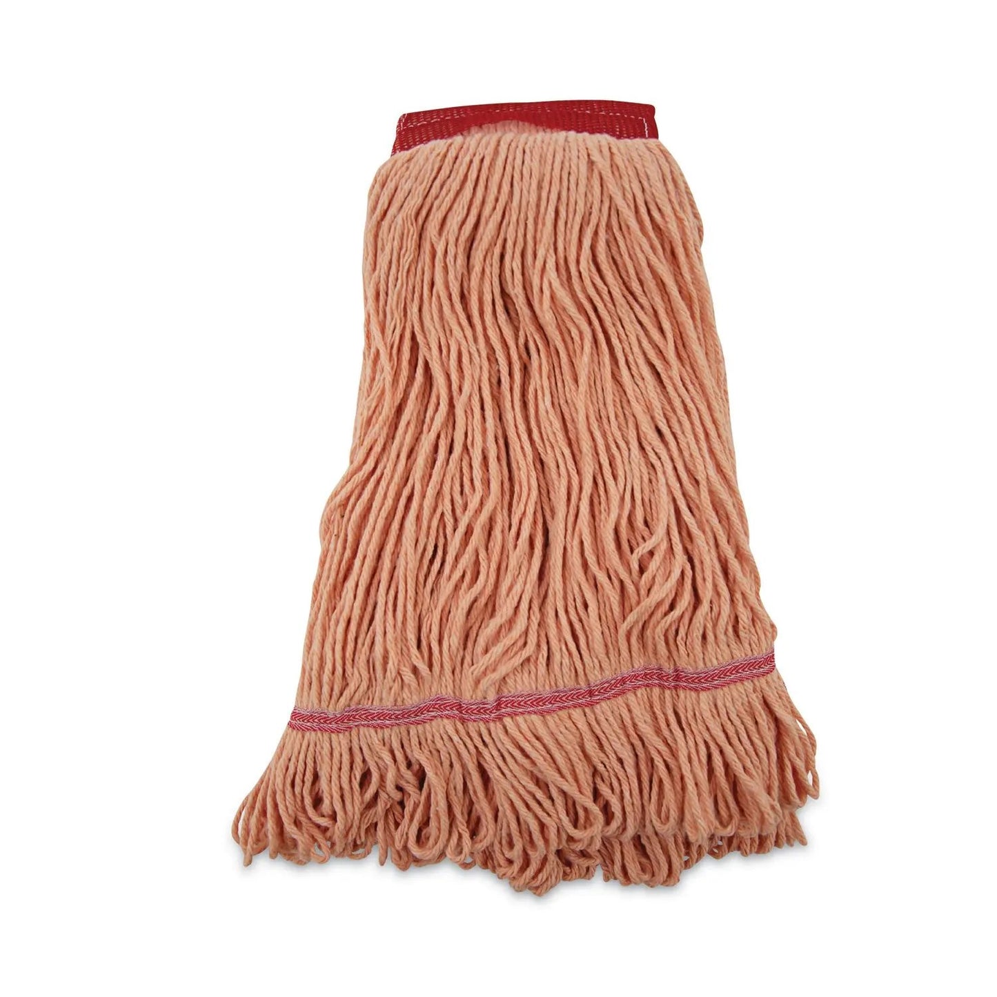 BWK503OR Super Loop Wet Mop Head, Cotton/synthetic Fiber, 5" Headband, Large Size, Orange, 12/carton Boardwalk