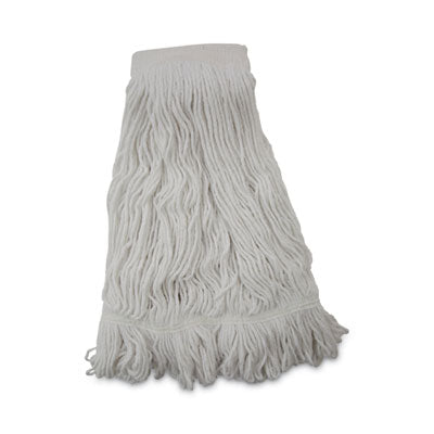 BWK524R Mop Head, Pro Loop Web/Tailband, Premium Saddleback Head, Rayon, 24 oz., White, 12/Carton BOARDWALK