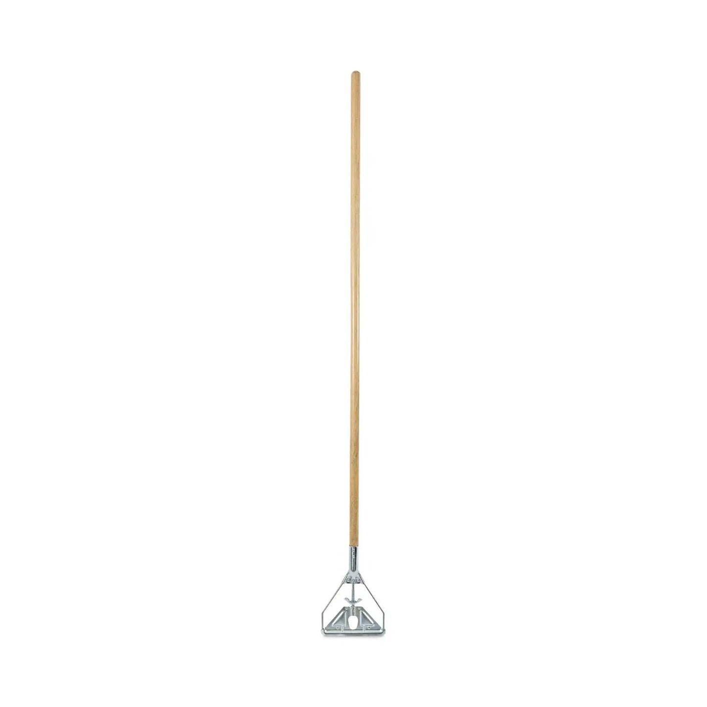 BWK603 Screw Clamp Metal Head Wooden Mop Handle, #20+, 1.13" dia x 62", Natural Boardwalk