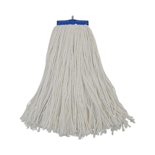 BWK716RCT Cut-End Lie-Flat Wet Mop Head, Rayon, 16 oz, White, 12/Carton