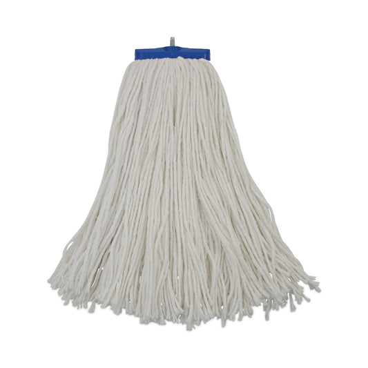 BWK716REA Cut-End Lie-Flat Wet Mop Head, Rayon, 16 oz, White