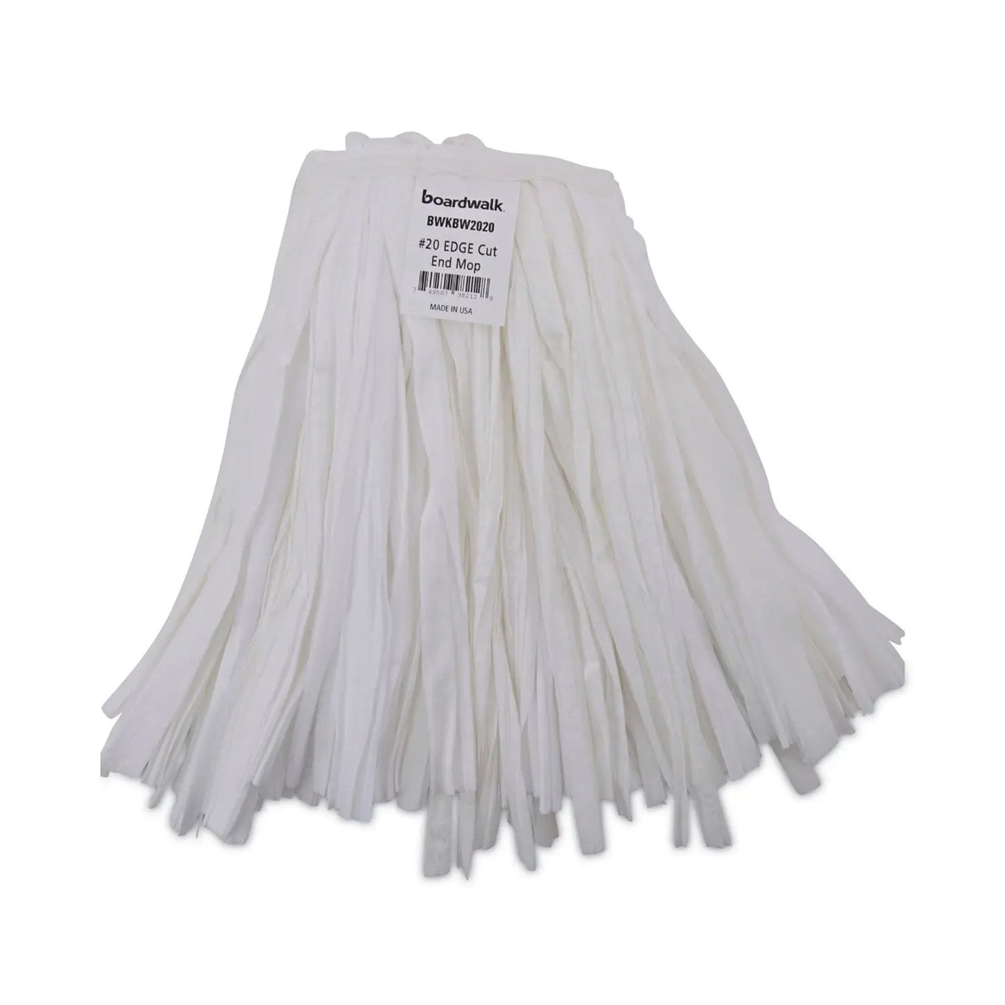 BWKBW2020 Nonwoven Cut End Edge Mop, Rayon/polyester, #20, White, 12/carton Boardwalk