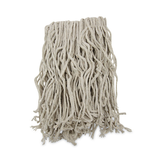 BWKCM02016S Mop Head, Cotton, Cut-End, White, 4-Ply, #16 Band, 12/carton