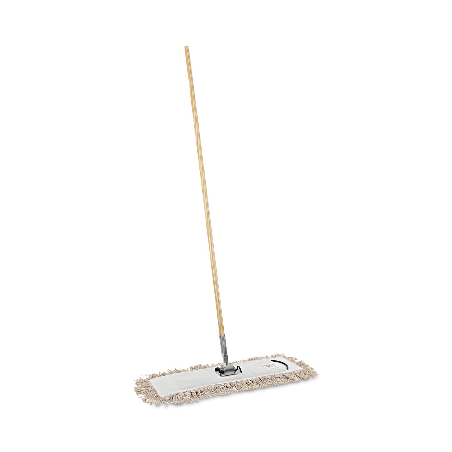 BWKM245C Cotton Dry Mopping Kit, 24 X 5 Natural Cotton Head, 60" Natural Wood Handle