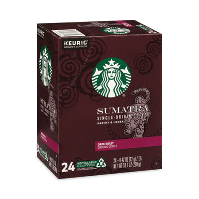 SBK12565254 Sumatra Coffee K-Cups, Sumatra, 0.4 oz K-Cup, 24/Box KEURIG DR PEPPER