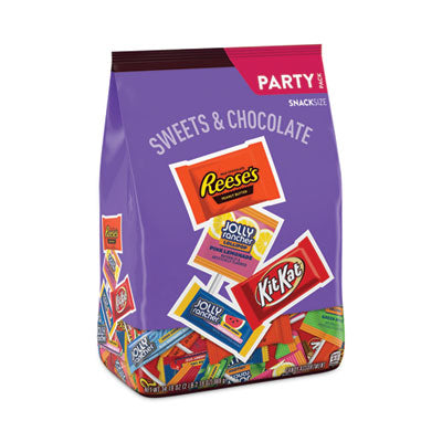 HRSHEC93942 Snack-Size Sweets and Chocolate Assortment Party Pack, 34.19 oz Bag THE HERSHEY COMPANY