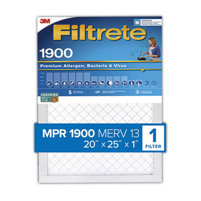 MMM7100222948 Premium Allergen, Bacteria and Virus Air Filter, MERV 13, MPR 1900, 20 x 25 3M/COMMERCIAL TAPE DIV.