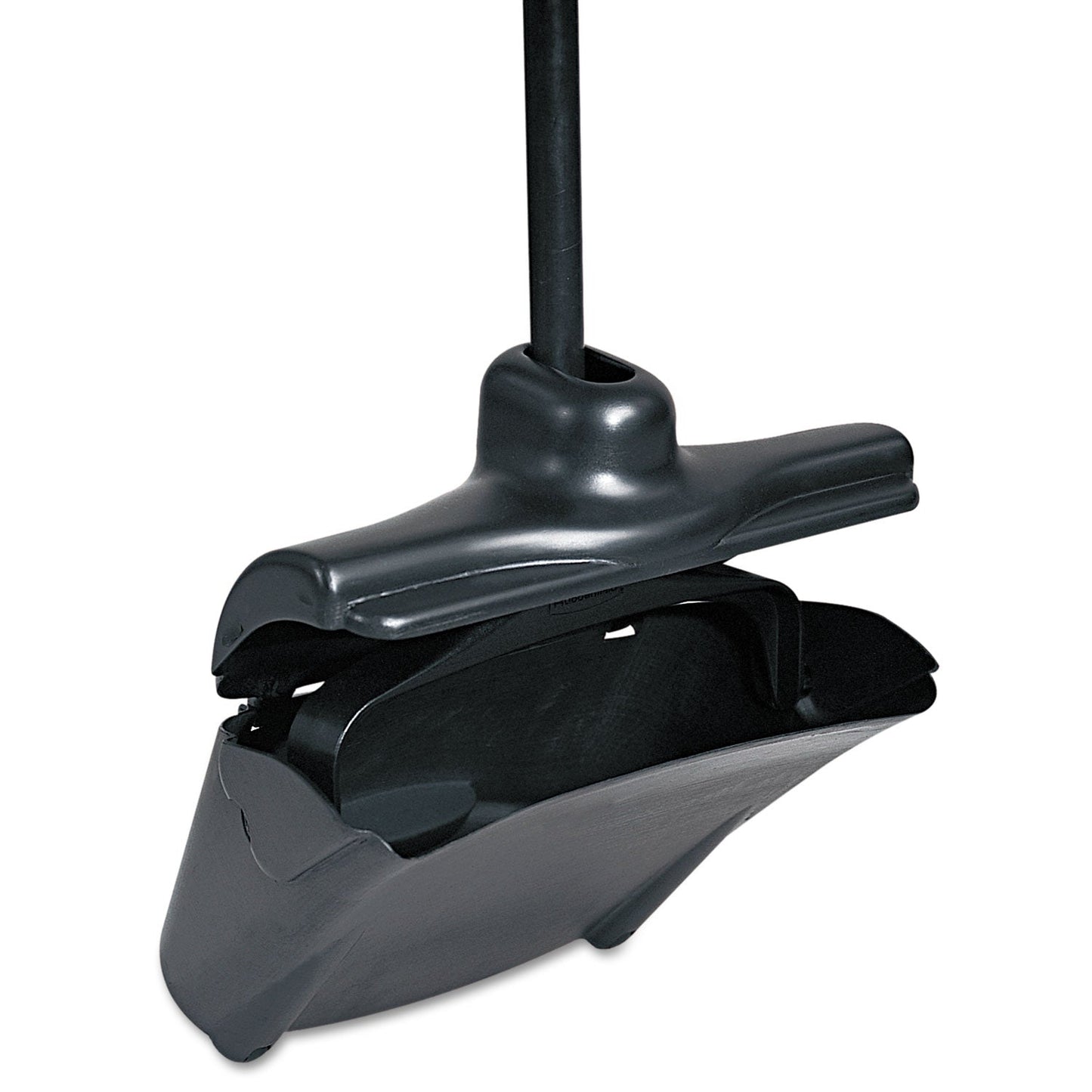 RCP253200BLA Lobby Pro Upright Dustpan, With Cover, 12.5w X 37h, Plastic Pan/metal Handle, Black RUBBERMAID COMMERCIAL PROD.