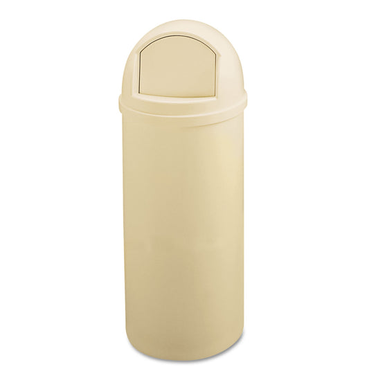 RCP817088BG Marshal Classic Container, 25 gal, Plastic, Beige