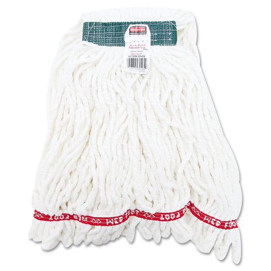 RCPA21206WHICT Web Foot Shrinkless Looped-End Wet Mop Head, Cotton/synthetic, Medium, White, 6/carton