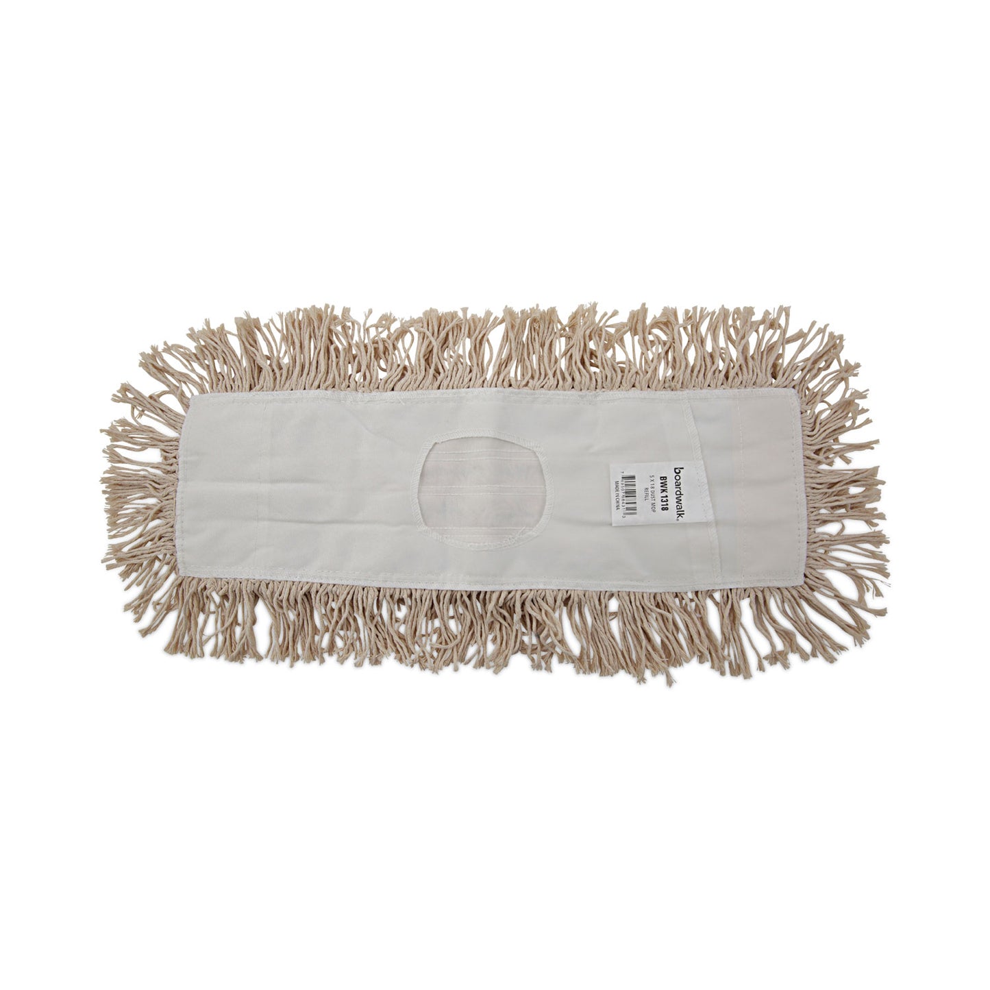 BWK1318 Industrial Dust Mop Head, Hygrade Cotton, 18 x 5, White