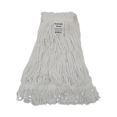 BWK4024RCT Pro Loop Web/tailband Wet Mop Head, Rayon, #24 Size, White, 12/carton BOARDWALK