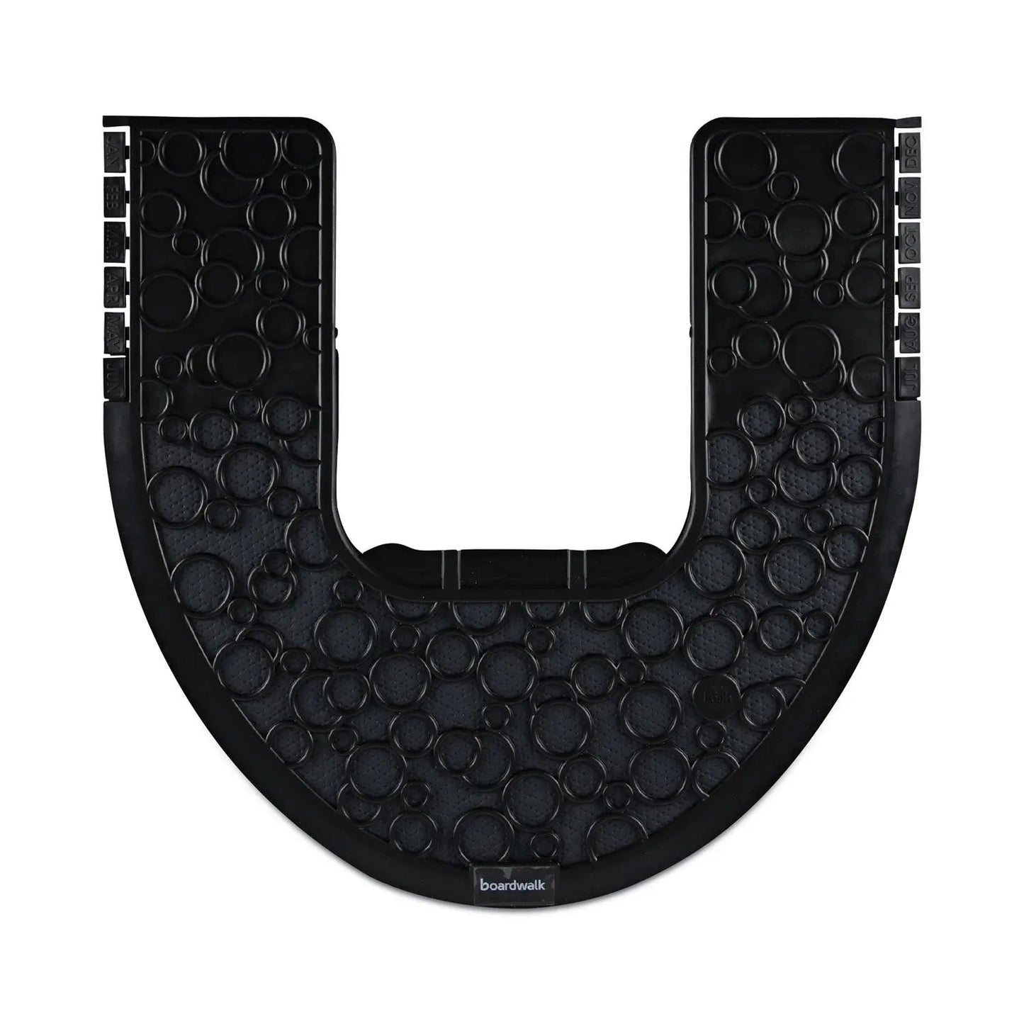 BWKCMBB Commode Mat 2.0 Disposable Toilet Floor Mat, U-Shaped, Black/Gray Non-Slip Surface, 22" x 22", 6/Carton Boardwalk