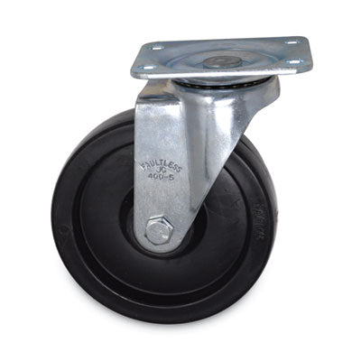 SGSFG4614L30000 Replacement Plate Casters, Rigid Mount Plate, 5" Polypropylene Wheel, Black