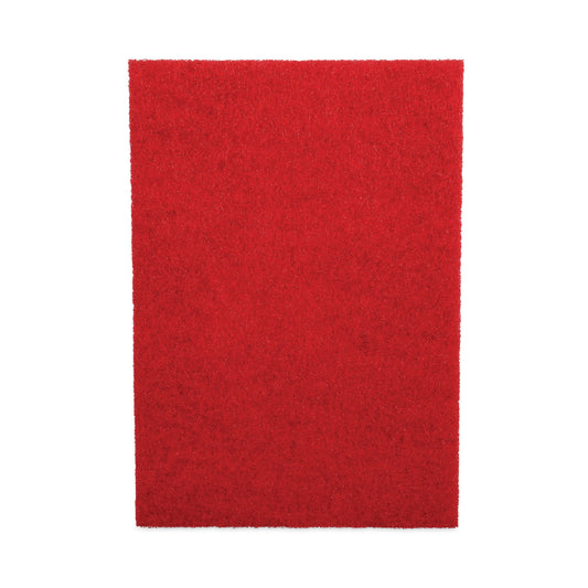 BWK402014RED Buffing Floor Pads, 20 x 14, Red, 10/Carton