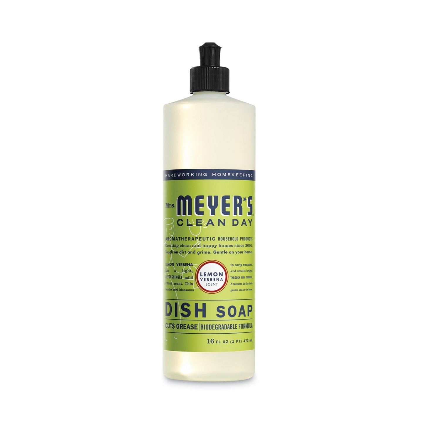 SJN372575 Dish Soap, Lemon Scent, 16 Oz, Bottle, 6/carton Mrs. Meyer's