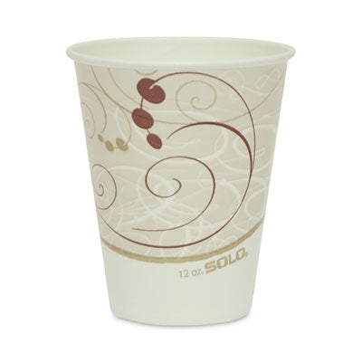 SCCRP12SPSYM Double Sided Poly (DSP) Paper Cold Cups, 12 oz, Symphony Design, 80/Sleeve, 25 Sleeves/Carton