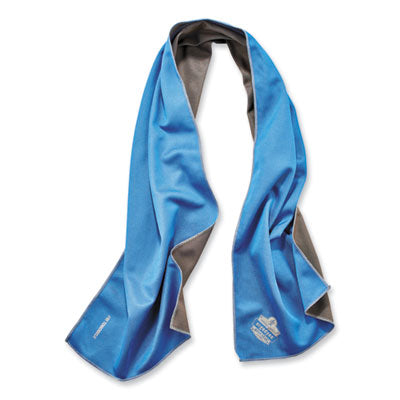 EGO12660 Chill-Its 6602MF Evaporative Microfiber Cooling Towel, 40.9 x 9.8, One Size Fits Most, Microfiber, Blue