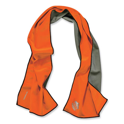 EGO12661 Chill-Its 6602MF Evaporative Microfiber Cooling Towel, 40.9 x 9.8, One Size Fits Most, Microfiber, Orange