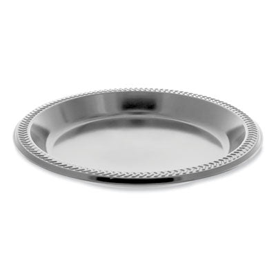 PCTMI10EY Meadoware Impact Plastic Dinnerware, Plate, 10.25" dia, Black, 500/Carton PACTIV EVERGREEN CORPORATION