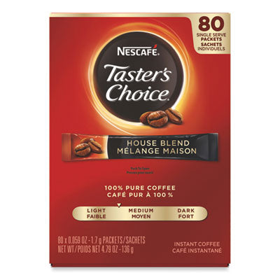 NES15782 Taster's Choice Stick Pack, House Blend, 80/box