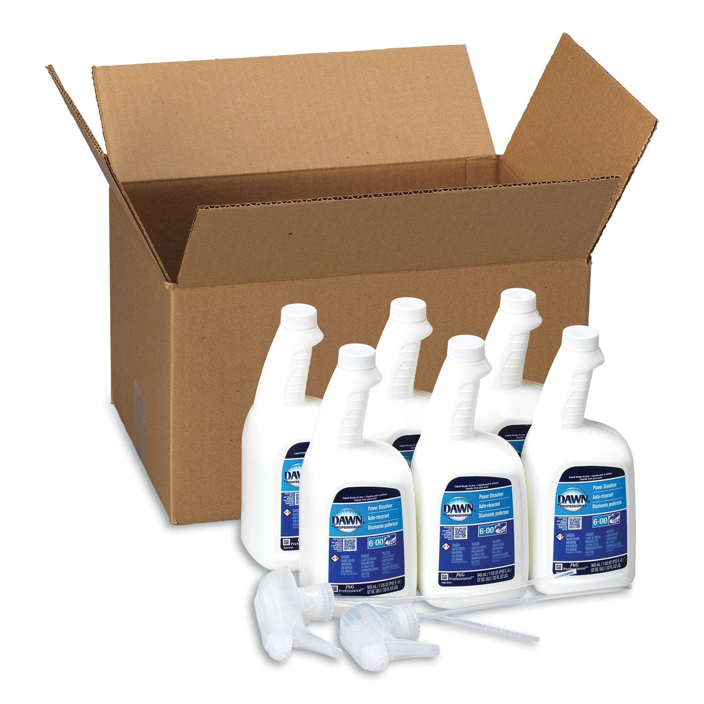 PGC56037 Liquid Ready-To-Use Grease Fighting Power Dissolver Spray, 32 oz Bottles, 6 Bottles and 2 Trigger Sprayers/Carton Dawn Professional
