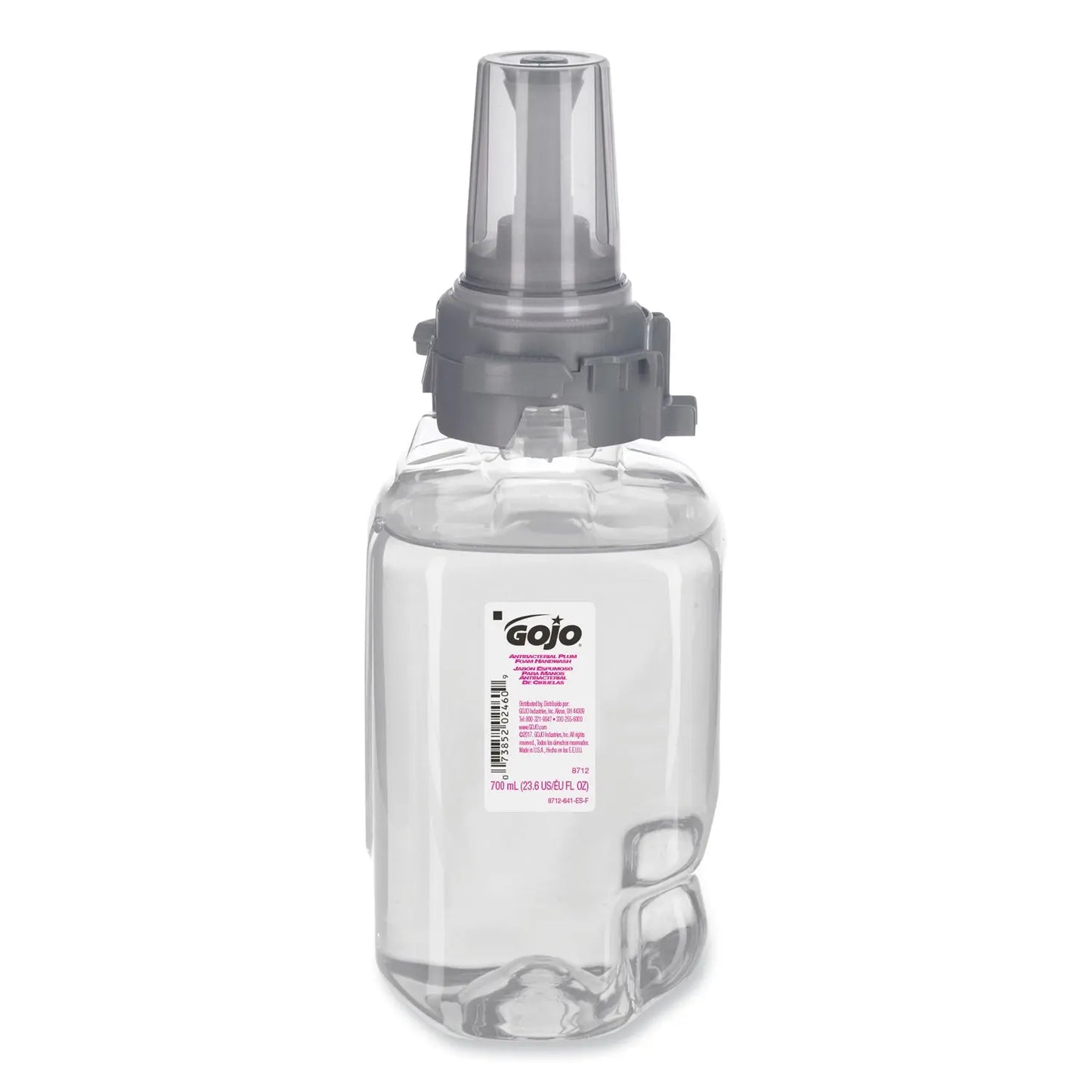 GOJ871204 Antibacterial Foam Hand Wash Refill for ADX-7 Dispensers, Plum Scent, 700 mL, 4/Carton GOJO