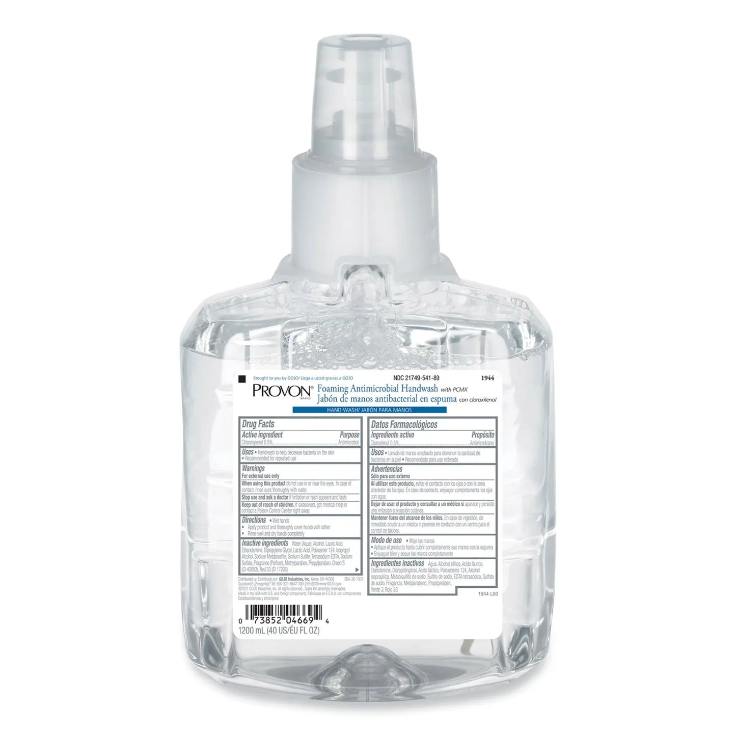 GOJ194402 Foaming Antimicrobial Handwash with PCMX Refill, For LTX-12, Floral Scent, 1,200 mL, 2/Carton PROVON