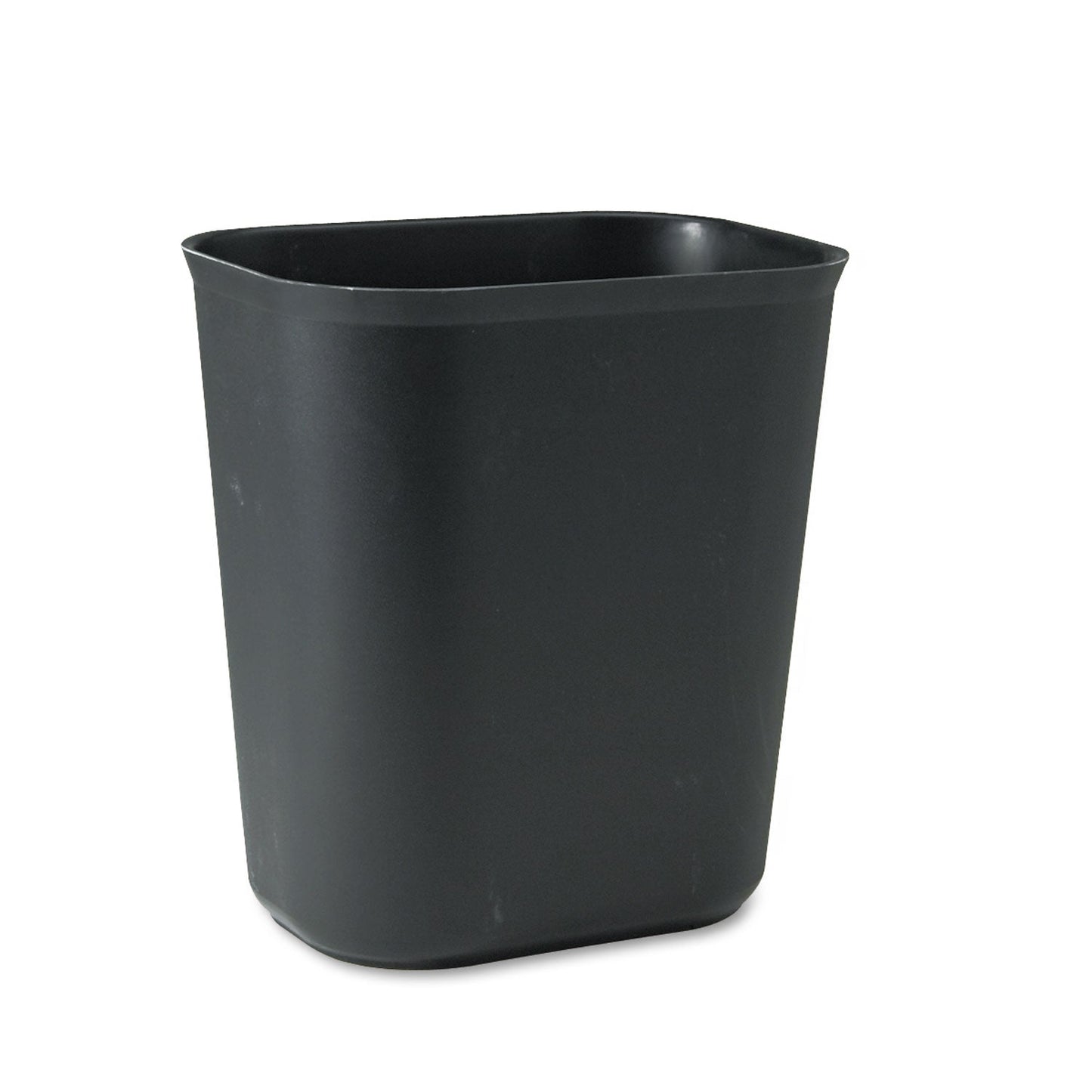 RCP254100BK Fiberglass Wastebasket, 3.5 gal, Fiberglass, Black RUBBERMAID COMMERCIAL PROD.