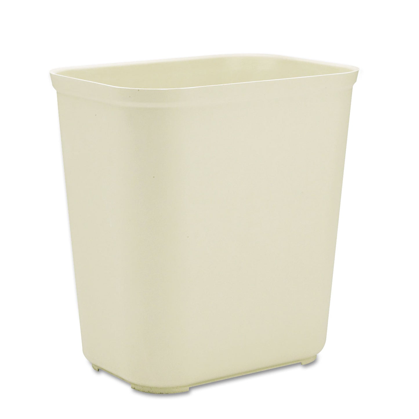 RCP254300BG Fiberglass Wastebasket, 7 gal, Fiberglass, Beige
