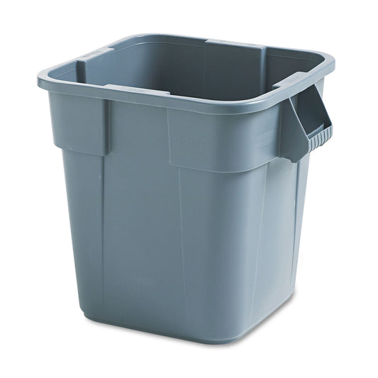RCP352600GY Square Brute Container, 28 gal, Polyethylene, Gray