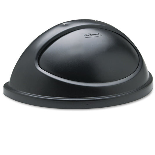 RCP362000BK Untouchable Plastic Half-Round Lid, 21.38w X 12.38d X 9.13h, Black