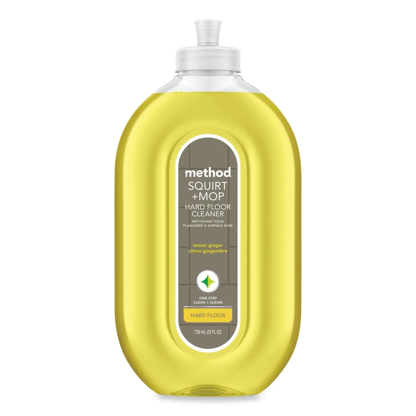 MTH00563 Squirt + Mop Hard Floor Cleaner, 25 Oz Spray Bottle, Lemon Ginger Scent Method