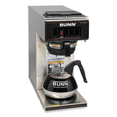 BUN133000001 VP17-1 12-Cup Commercial Pourover Coffee Brewer, Stainless Steel/Black