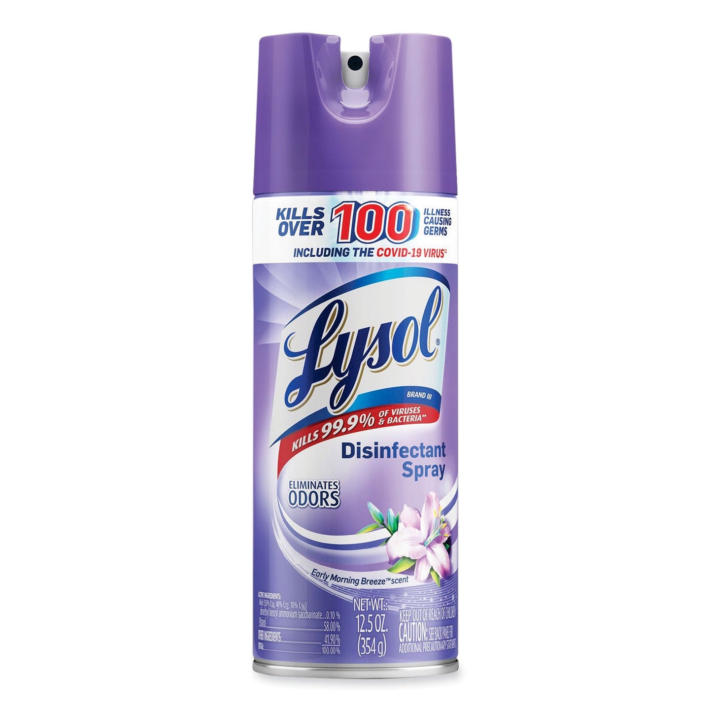RAC80833EA Disinfectant Spray, Early Morning Breeze, 12.5 Oz Aerosol Spray LYSOL Brand