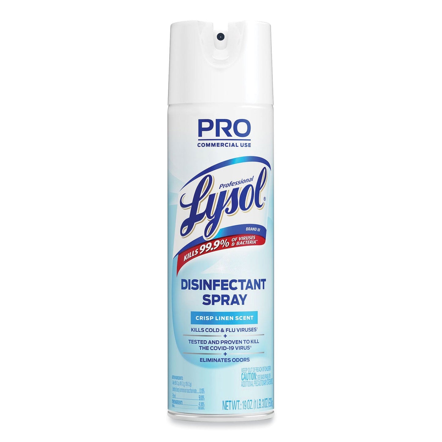 RAC74828EA Disinfectant Spray, Crisp Linen, 19 Oz Aerosol Spray Professional LYSOL Brand