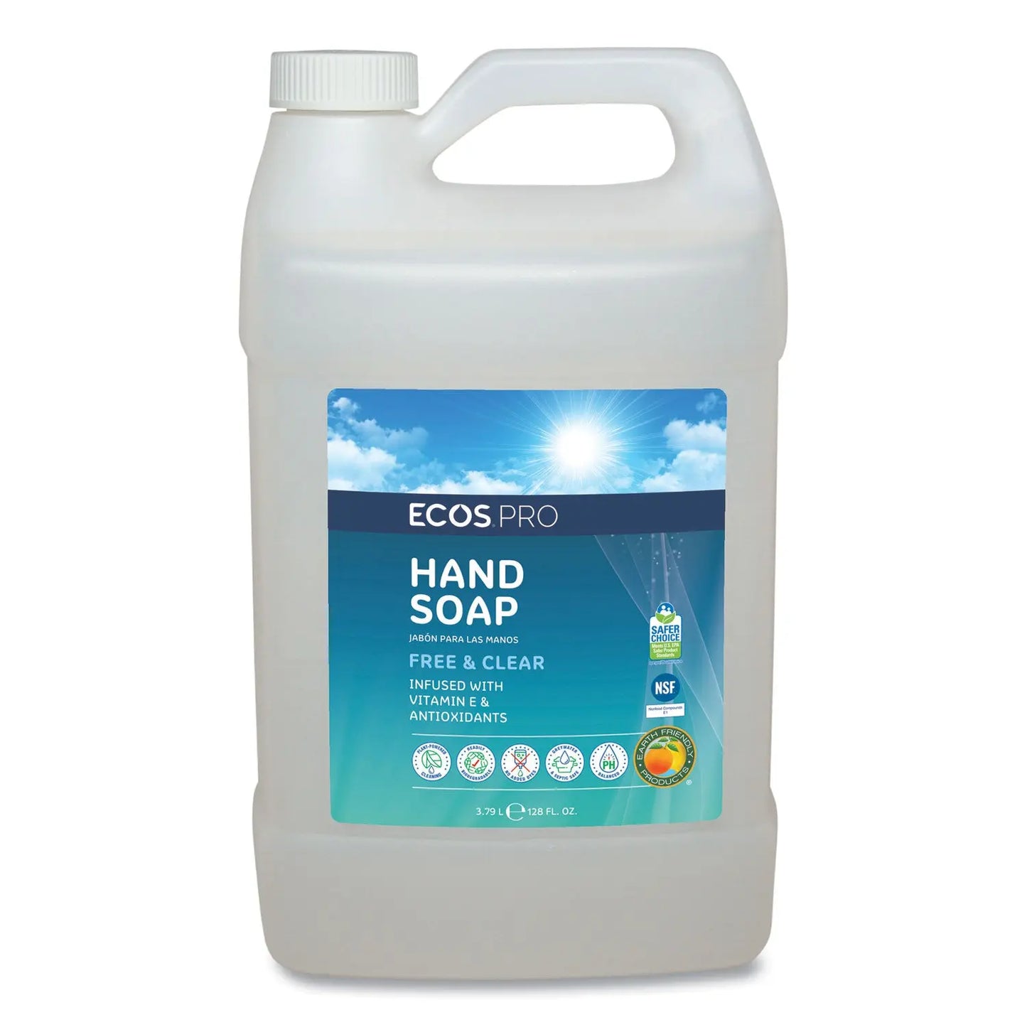 EOPPL966304EA Liquid Hand Soap, Free and Clear Scent, 1 gal ECOS PRO